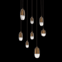 Hammerton Studio Pebble 8 Light 27" Wide LED Abstract Multi Light Pendant - 2700K Flat Bronze / Clear