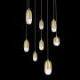 Hammerton Studio Pebble 8 Light 27" Wide LED Abstract Multi Light Pendant - 2700K Gilded Brass / Clear