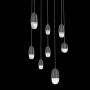Hammerton Studio Pebble 8 Light 27" Wide LED Abstract Multi Light Pendant - 2700K Graphite / Clear