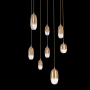 Hammerton Studio Pebble 8 Light 27" Wide LED Abstract Multi Light Pendant - 2700K Novel Brass / Clear