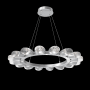 Hammerton Studio Pebble 16 Light 37" Wide LED Ring Chandelier - 3000K Classic Silver / Clear