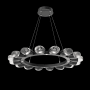 Hammerton Studio Pebble 16 Light 37" Wide LED Ring Chandelier - 3000K Matte Black / Clear