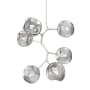 Hammerton Studio Nebula 6 Light 34" Wide LED Abstract Chandelier - 3000K Beige Silver / Geo Smoke
