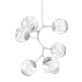 Hammerton Studio Nebula 6 Light 34" Wide LED Abstract Chandelier - 2700K Beige Silver / Zircon Clear