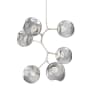 Hammerton Studio Nebula 6 Light 34" Wide LED Abstract Chandelier - 2700K Beige Silver / Zircon Smoke