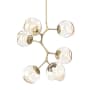 Hammerton Studio Nebula 6 Light 34" Wide LED Abstract Chandelier - 3000K Gilded Brass / Geo Amber