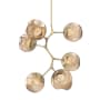 Hammerton Studio Nebula 6 Light 34" Wide LED Abstract Chandelier - 3000K Gilded Brass / Zircon Bronze