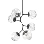 Hammerton Studio Nebula 6 Light 34" Wide LED Abstract Chandelier - 2700K Matte Black / Floret Clear