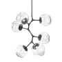 Hammerton Studio Nebula 6 Light 34" Wide LED Abstract Chandelier - 3000K Matte Black / Geo Clear