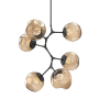 Hammerton Studio Nebula 6 Light 34" Wide LED Abstract Chandelier - 2700K Matte Black / Zircon Bronze