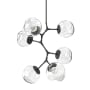 Hammerton Studio Nebula 6 Light 34" Wide LED Abstract Chandelier - 2700K Matte Black / Zircon Clear