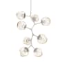 Hammerton Studio Nebula 8 Light 33" Wide LED Abstract Chandelier - 3000K Beige Silver / Floret Amber