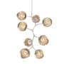 Hammerton Studio Nebula 8 Light 33" Wide LED Abstract Chandelier - 3000K Beige Silver / Floret Bronze
