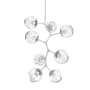 Hammerton Studio Nebula 8 Light 33" Wide LED Abstract Chandelier - 3000K Beige Silver / Floret Clear