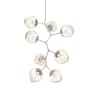 Hammerton Studio Nebula 8 Light 33" Wide LED Abstract Chandelier - 3000K Beige Silver / Geo Amber