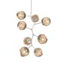 Hammerton Studio Nebula 8 Light 33" Wide LED Abstract Chandelier - 3000K Beige Silver / Geo Bronze