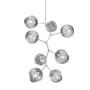 Hammerton Studio Nebula 8 Light 33" Wide LED Abstract Chandelier - 3000K Beige Silver / Geo Smoke