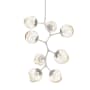 Hammerton Studio Nebula 8 Light 33" Wide LED Abstract Chandelier - 3000K Beige Silver / Zircon Amber