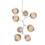 Hammerton Studio Nebula 8 Light 33" Wide LED Abstract Chandelier - 3000K Beige Silver / Zircon Bronze