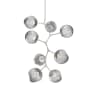 Hammerton Studio Nebula 8 Light 33" Wide LED Abstract Chandelier - 3000K Beige Silver / Zircon Smoke