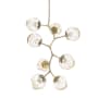 Hammerton Studio Nebula 8 Light 33" Wide LED Abstract Chandelier - 3000K Gilded Brass / Floret Amber