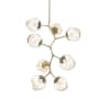Hammerton Studio Nebula 8 Light 33" Wide LED Abstract Chandelier - 3000K Gilded Brass / Geo Amber
