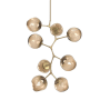 Hammerton Studio Nebula 8 Light 33" Wide LED Abstract Chandelier - 3000K Gilded Brass / Geo Bronze