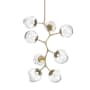 Hammerton Studio Nebula 8 Light 33" Wide LED Abstract Chandelier - 3000K Gilded Brass / Geo Clear