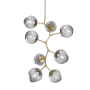 Hammerton Studio Nebula 8 Light 33" Wide LED Abstract Chandelier - 3000K Gilded Brass / Geo Smoke