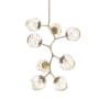 Hammerton Studio Nebula 8 Light 33" Wide LED Abstract Chandelier - 3000K Gilded Brass / Zircon Amber