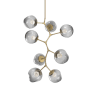 Hammerton Studio Nebula 8 Light 33" Wide LED Abstract Chandelier - 3000K Gilded Brass / Zircon Smoke