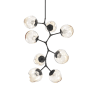Hammerton Studio Nebula 8 Light 33" Wide LED Abstract Chandelier - 3000K Matte Black / Floret Amber