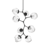 Hammerton Studio Nebula 8 Light 33" Wide LED Abstract Chandelier - 3000K Matte Black / Floret Clear