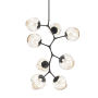 Hammerton Studio Nebula 8 Light 33" Wide LED Abstract Chandelier - 3000K Matte Black / Geo Amber
