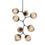 Hammerton Studio Nebula 8 Light 33" Wide LED Abstract Chandelier - 3000K Matte Black / Geo Bronze