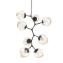 Hammerton Studio Nebula 8 Light 33" Wide LED Abstract Chandelier - 3000K Matte Black / Zircon Amber