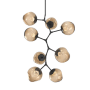 Hammerton Studio Nebula 8 Light 33" Wide LED Abstract Chandelier - 3000K Matte Black / Zircon Bronze