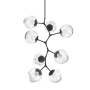 Hammerton Studio Nebula 8 Light 33" Wide LED Abstract Chandelier - 3000K Matte Black / Zircon Clear