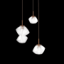 Hammerton Studio Mesa 3 Light 21" Wide LED Abstract Multi Light Pendant - 2700K Burnished Bronze / Clear