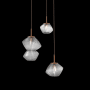 Hammerton Studio Mesa 3 Light 21" Wide LED Abstract Multi Light Pendant - 2700K Burnished Bronze / Smoke