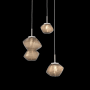 Hammerton Studio Mesa 3 Light 21" Wide LED Abstract Multi Light Pendant - 2700K Beige Silver / Bronze