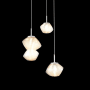 Hammerton Studio Mesa 3 Light 21" Wide LED Abstract Multi Light Pendant - 2700K Classic Silver / Amber
