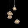 Hammerton Studio Mesa 3 Light 21" Wide LED Abstract Multi Light Pendant - 2700K Classic Silver / Bronze