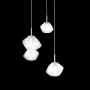 Hammerton Studio Mesa 3 Light 21" Wide LED Abstract Multi Light Pendant - 2700K Classic Silver / Clear