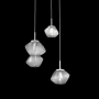Hammerton Studio Mesa 3 Light 21" Wide LED Abstract Multi Light Pendant - 2700K Classic Silver / Smoke