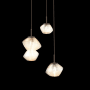 Hammerton Studio Mesa 3 Light 21" Wide LED Abstract Multi Light Pendant - 2700K Flat Bronze / Amber