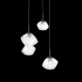 Hammerton Studio Mesa 3 Light 21" Wide LED Abstract Multi Light Pendant - 2700K Flat Bronze / Clear