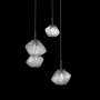 Hammerton Studio Mesa 3 Light 21" Wide LED Abstract Multi Light Pendant - 2700K Flat Bronze / Smoke