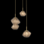 Hammerton Studio Mesa 3 Light 21" Wide LED Abstract Multi Light Pendant - 2700K Gilded Brass / Bronze