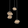 Hammerton Studio Mesa 3 Light 21" Wide LED Abstract Multi Light Pendant - 2700K Graphite / Bronze